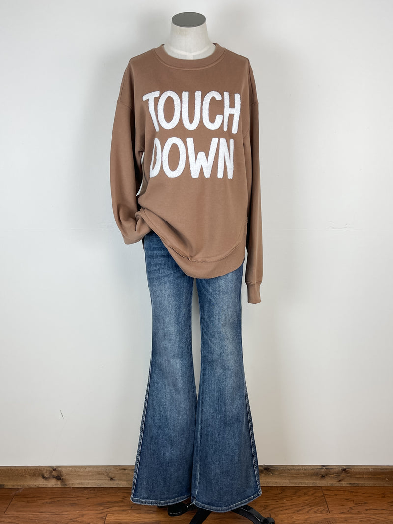 Lyla Touchdown Sweatshirt in Mushroom