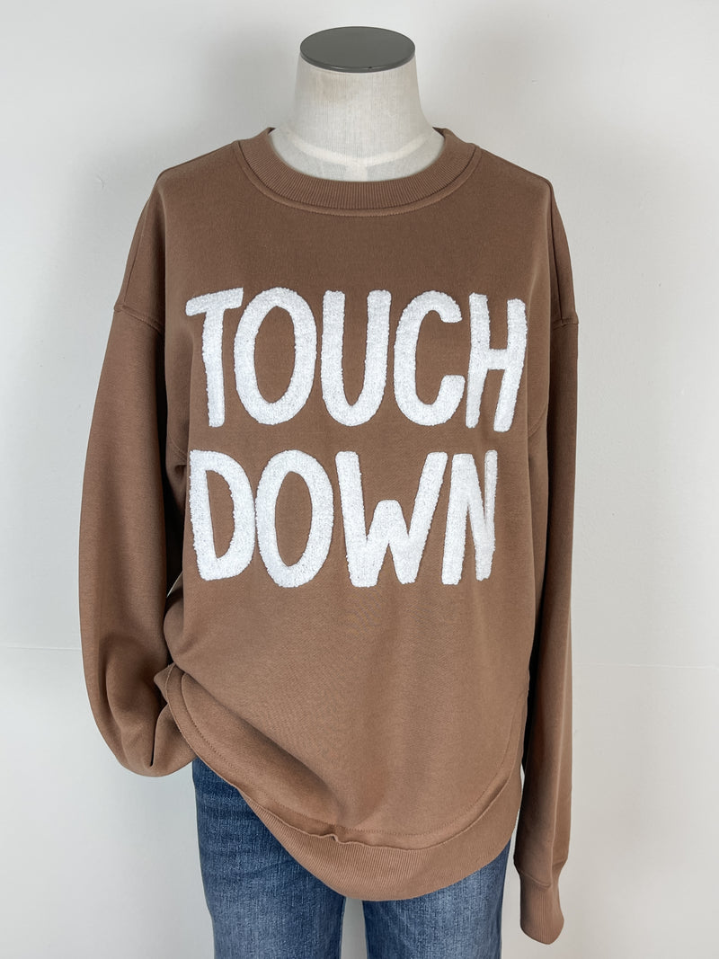 Lyla Touchdown Sweatshirt in Mushroom