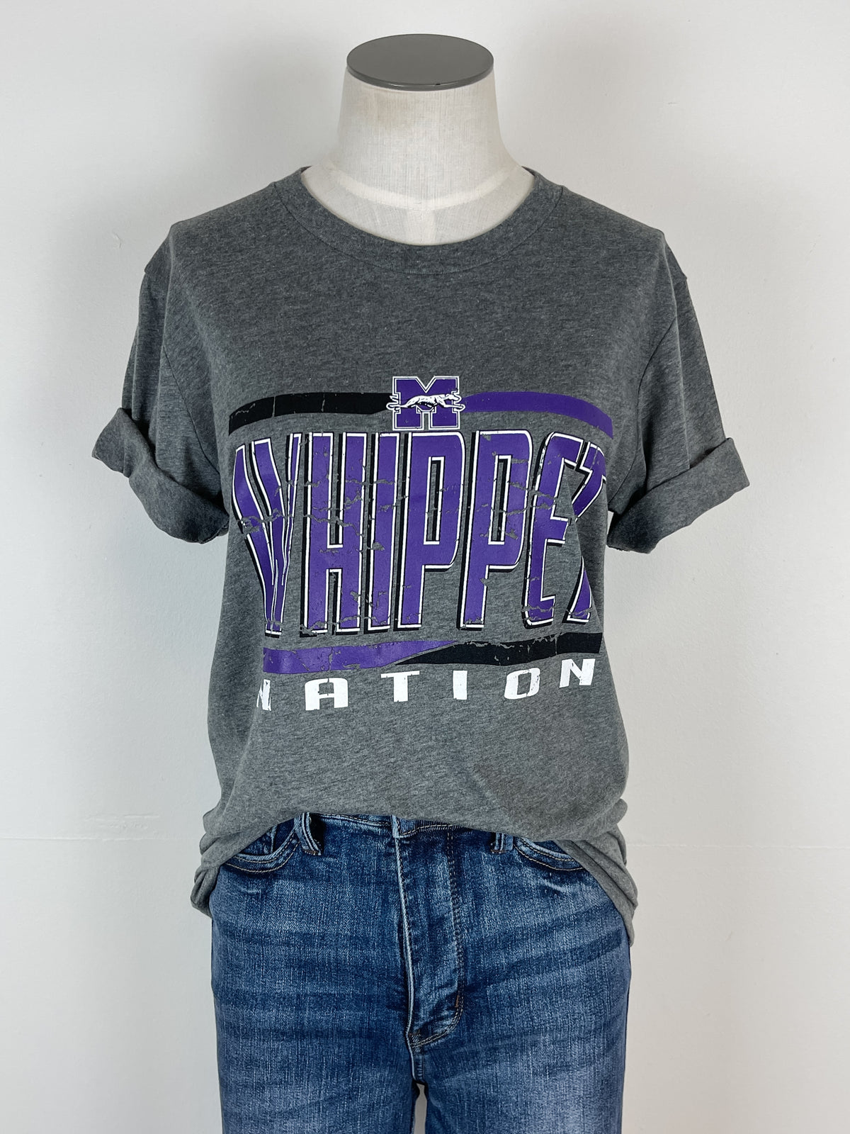 Whippet Nation Tee in Grey