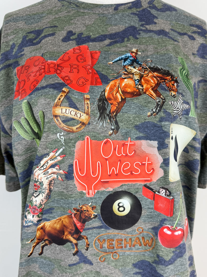 Out West Tee in Camo
