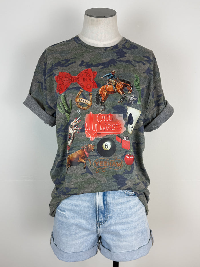 Out West Tee in Camo