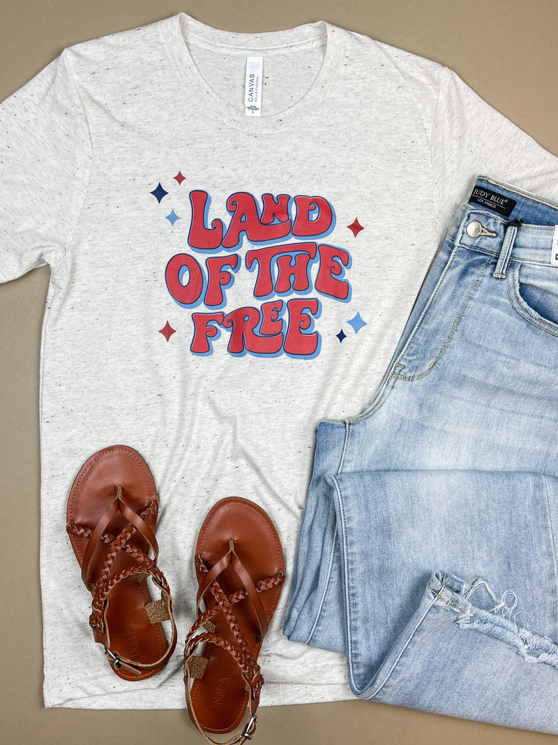 Land Of The Free Tee in Oatmeal