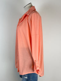 Kelsey Basic Button Down in Peach