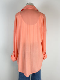 Kelsey Basic Button Down in Peach