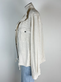 Ariana Linen Utility Jacket in Natural