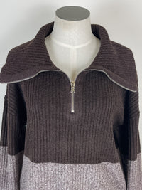 Thread & Supply Marie Pullover in Dark Brown Marled