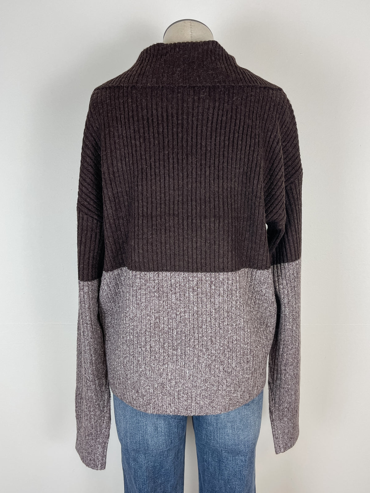 Thread & Supply Marie Pullover in Dark Brown Marled