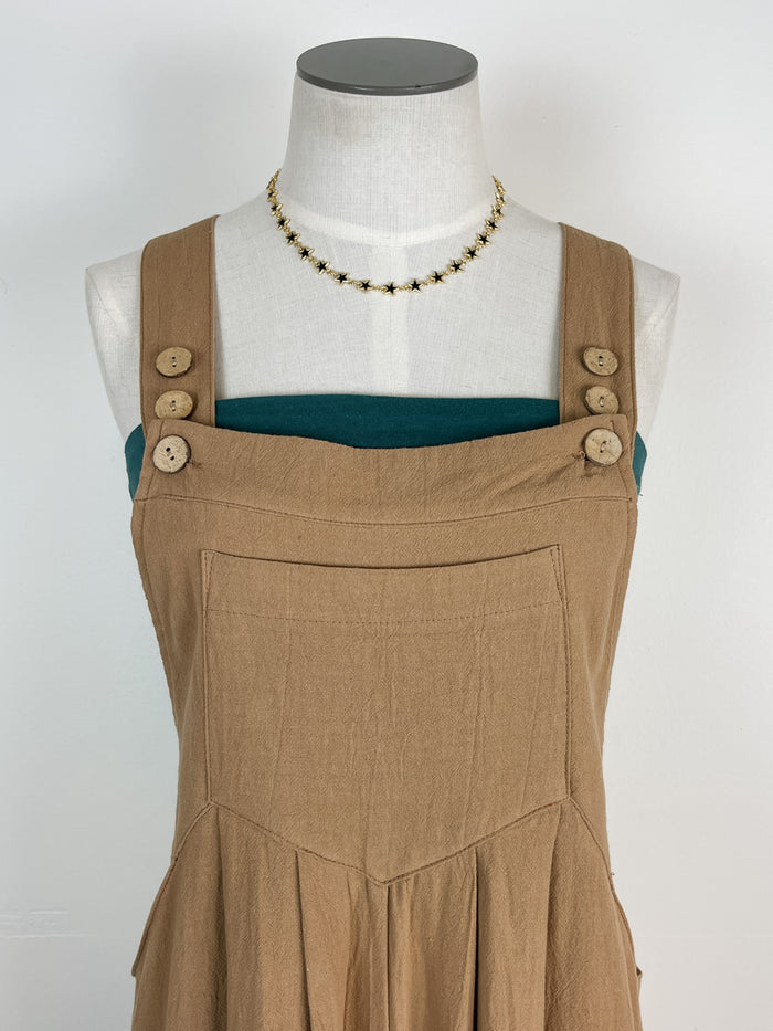Linen Jumpsuit in Mocha