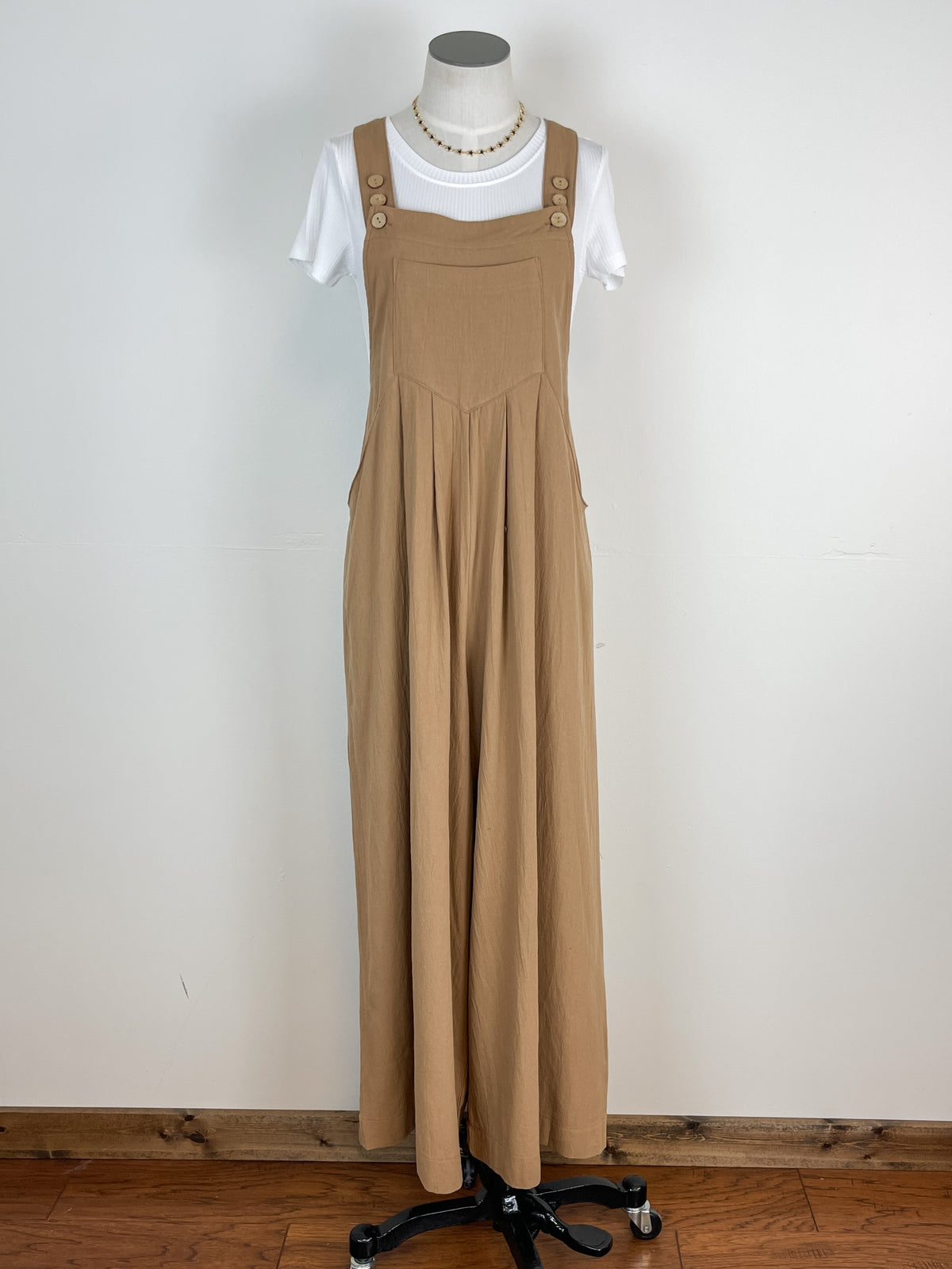 Linen Jumpsuit in Mocha