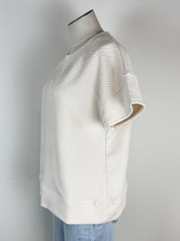 Emma Textured Top in Ivory