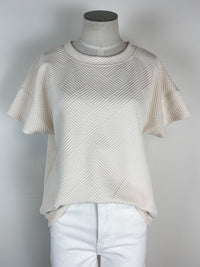 Emma Textured Top in Ivory