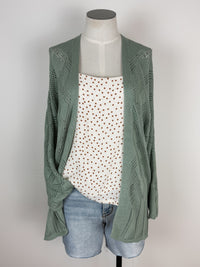Audrey Square Neck Tank in Natural Dot