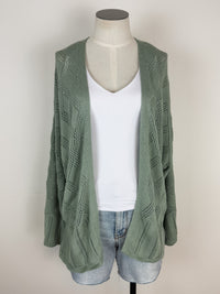 Caroline Crochet Cardigan in Jade