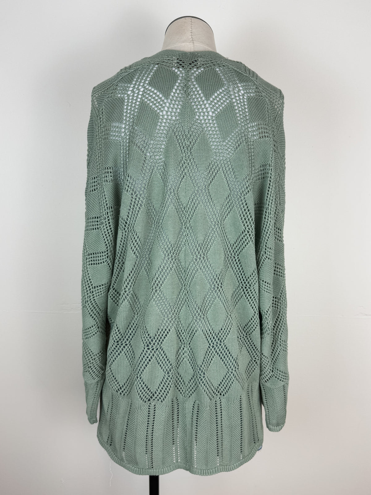Caroline Crochet Cardigan in Jade