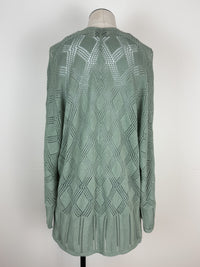 Caroline Crochet Cardigan in Jade