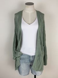 Caroline Crochet Cardigan in Jade