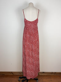 Savannah V Neck Maxi Dress in Brick