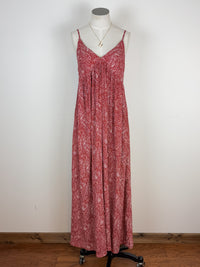 Savannah V Neck Maxi Dress in Brick