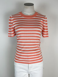 Zoey Striped Top in Peach