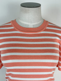 Zoey Striped Top in Peach