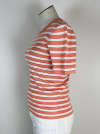 Zoey Striped Top in Peach