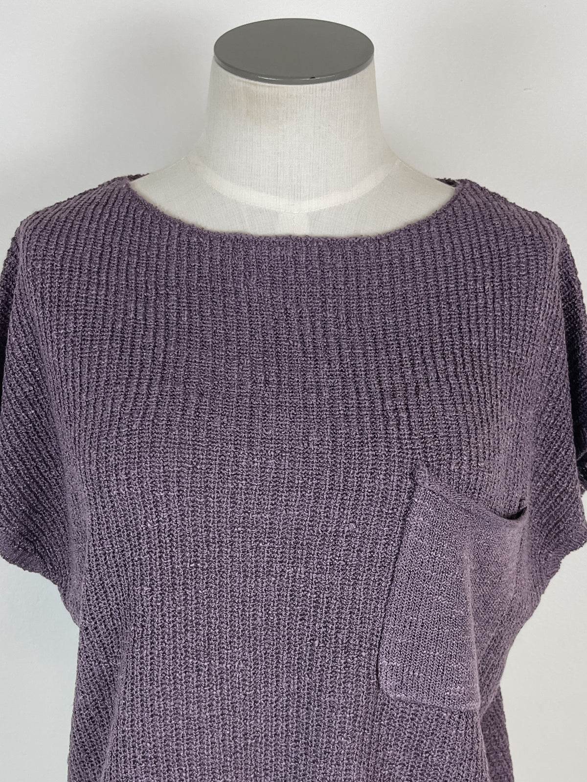 Lila Cap Sleeve Sweater in Dark Violet