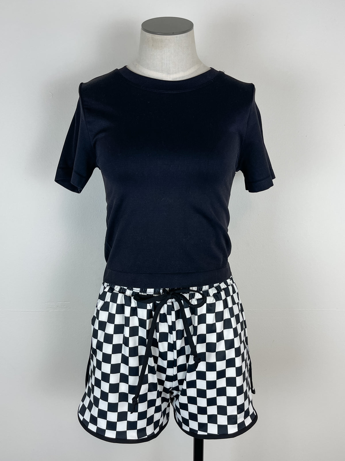 Jane Checkered Shorts in Black/White