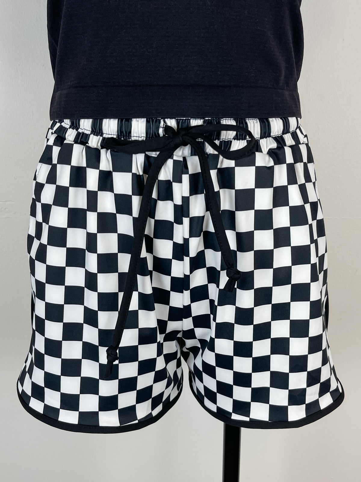 Jane Checkered Shorts in Black/White