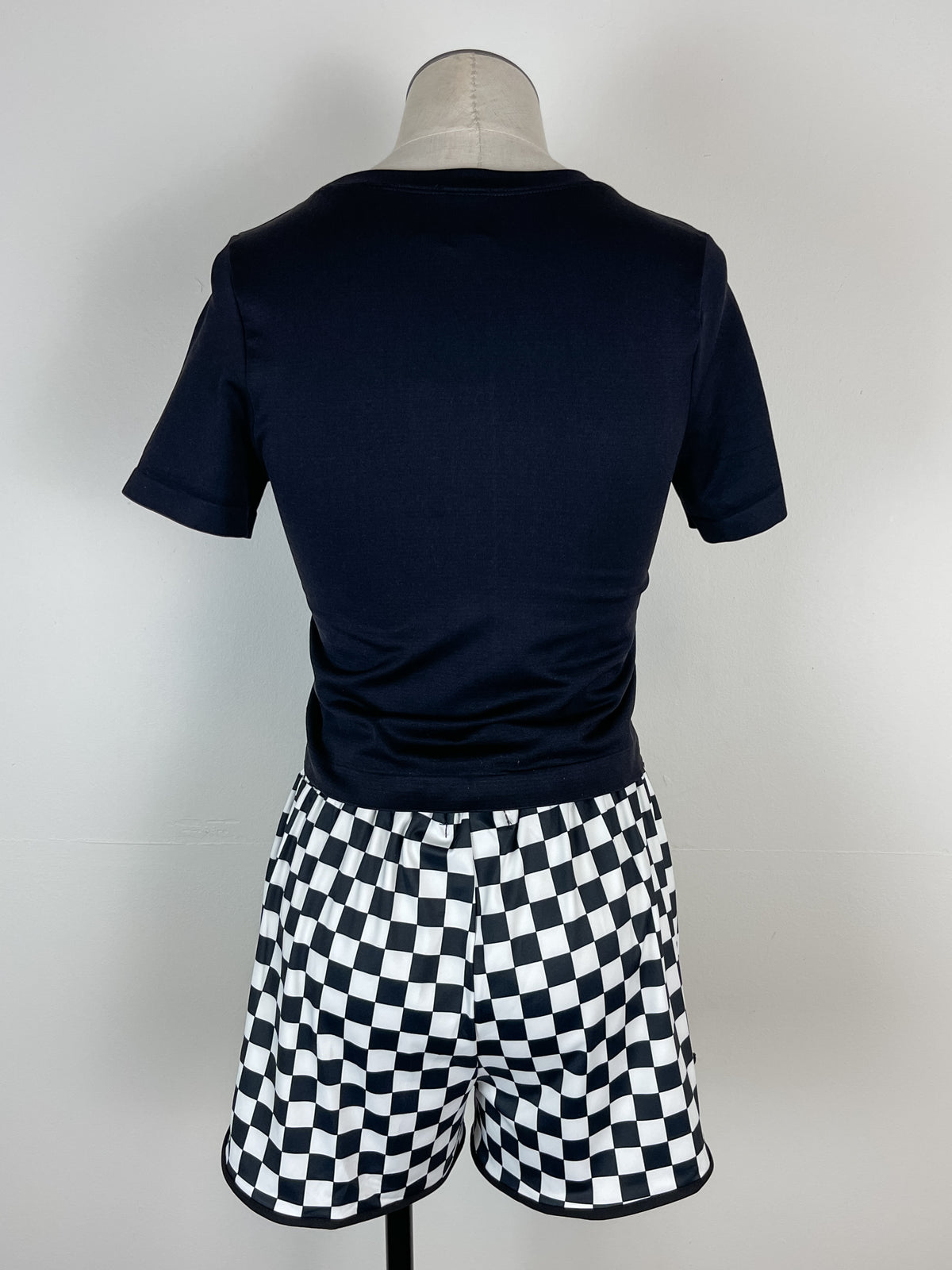 Jane Checkered Shorts in Black/White