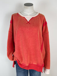 Riley Pullover in Tomato