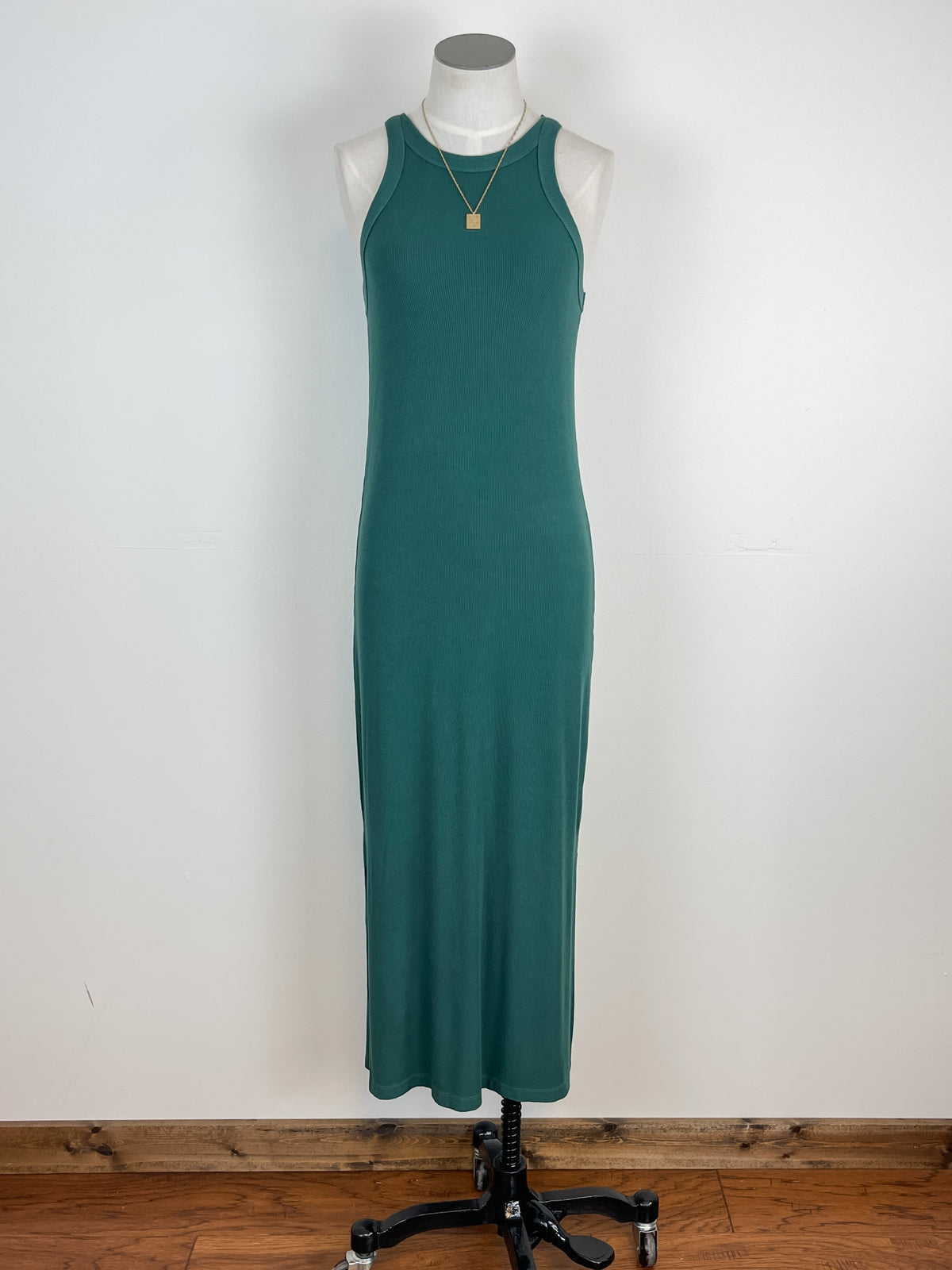 Basic Racerback Maxi Dress in Spruce