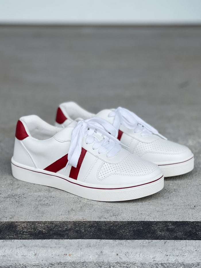 MIA Krew Sneaker in White/Crimson