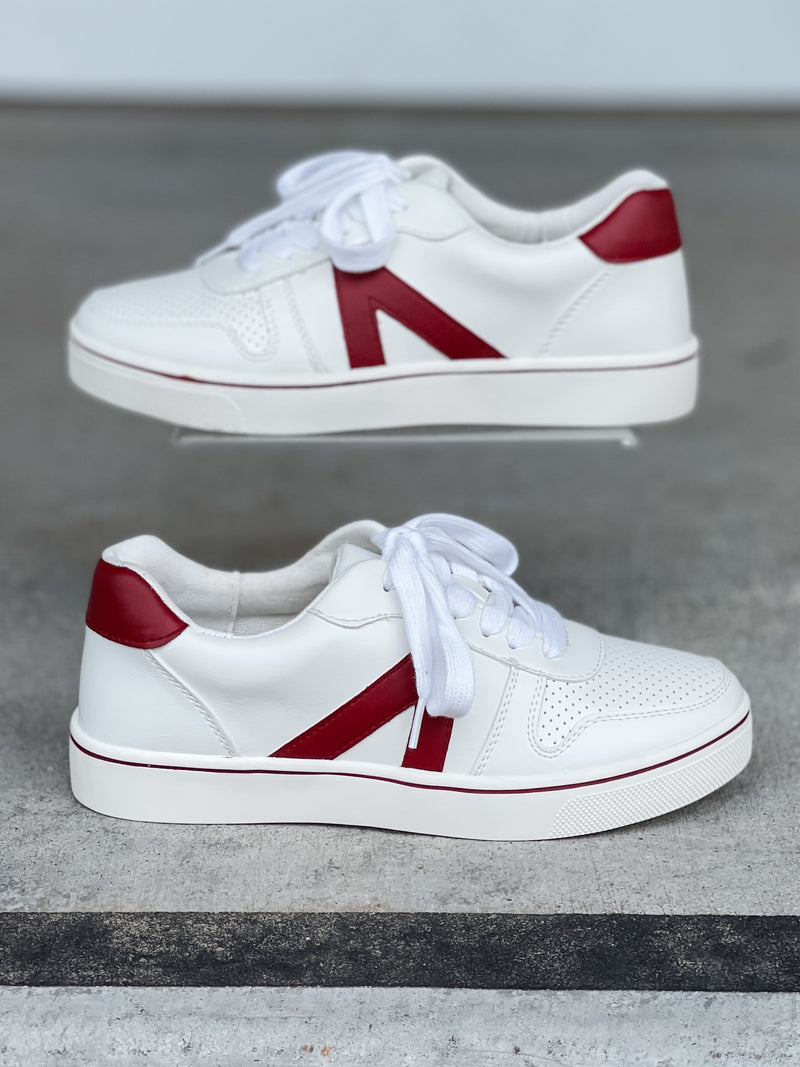 MIA Krew Sneaker in White/Crimson