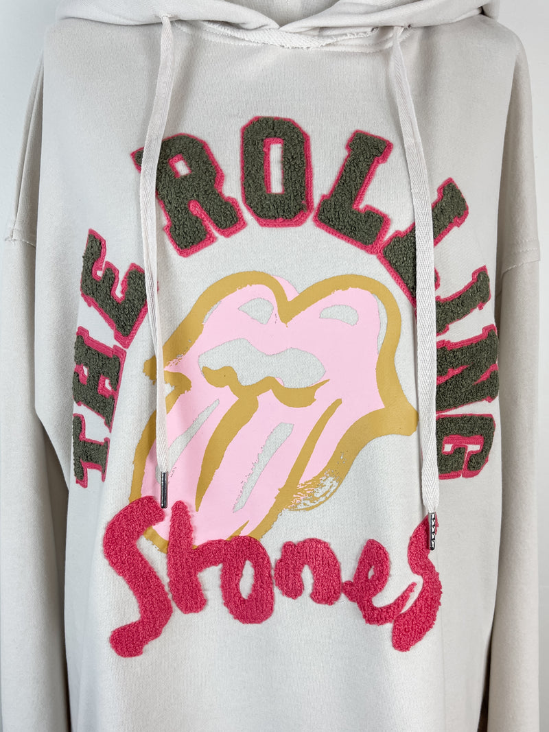 Rolling Stone Oversized Hoodie in Stone