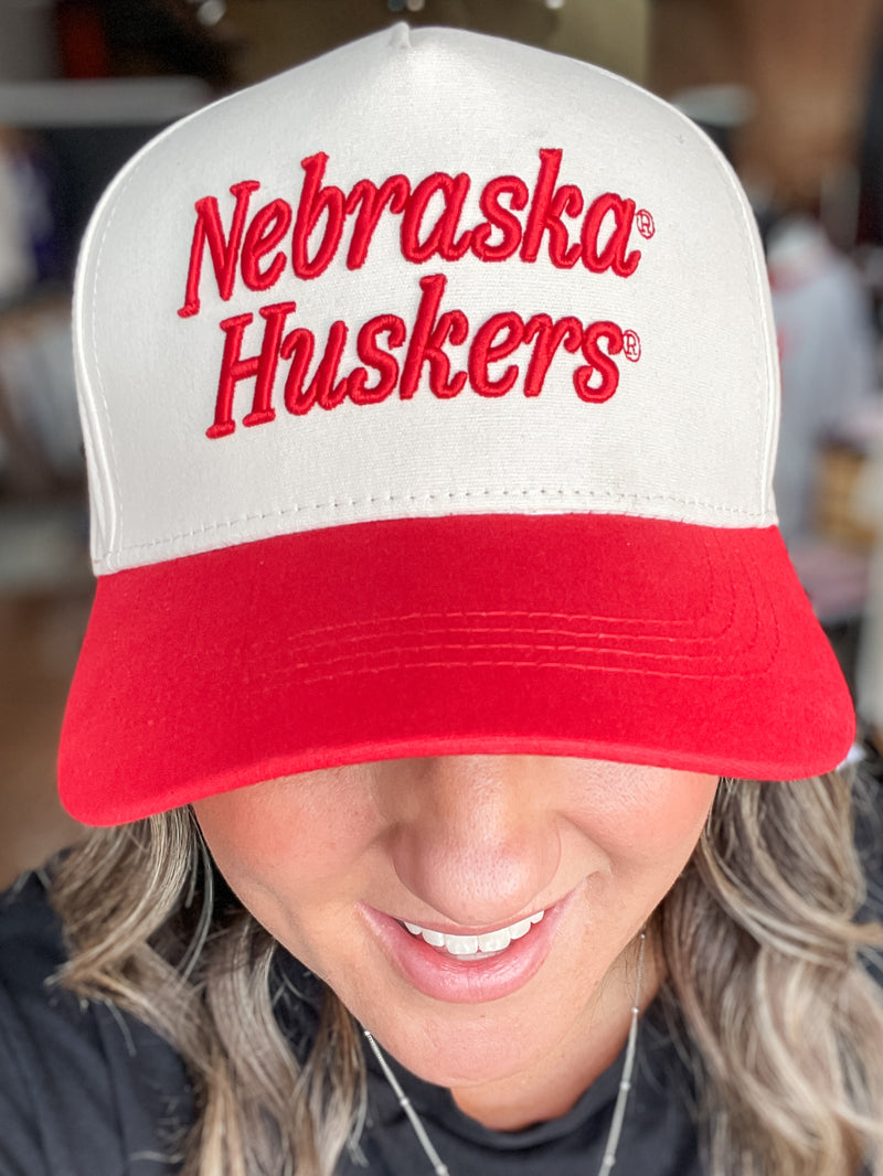 Nebraska Script Canvas Hat