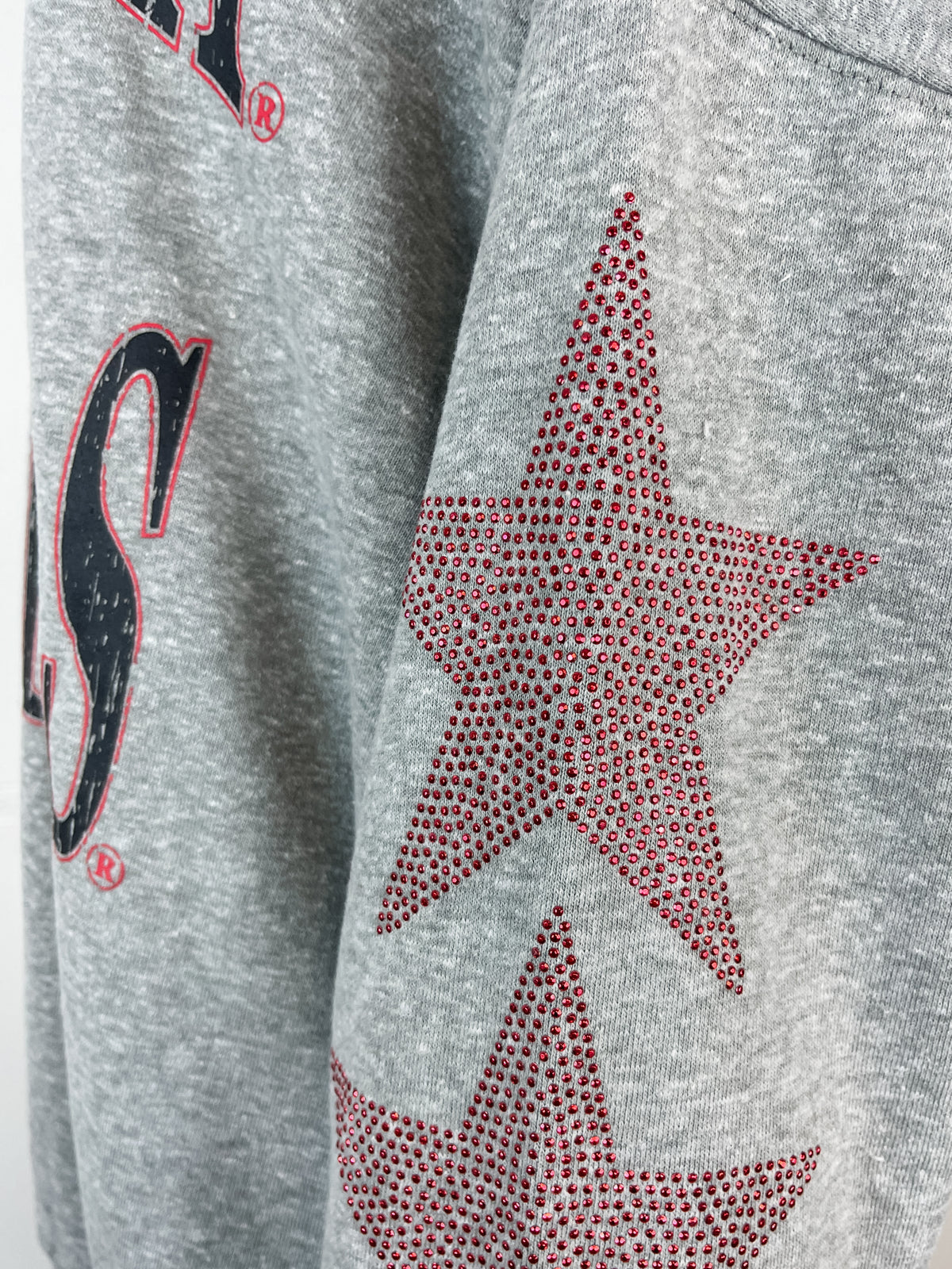 Nebraska Wynn Star Oversized Crew in Heather Gray