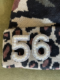 Camo & Pearl Number Stocking Hat