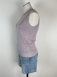 Myla Crochet Detail Sweater Tank in Dusty Lavender