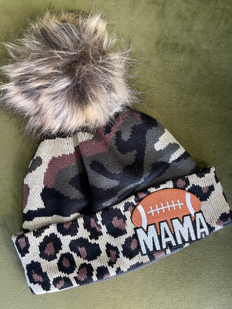 Football Mama Stocking Hat