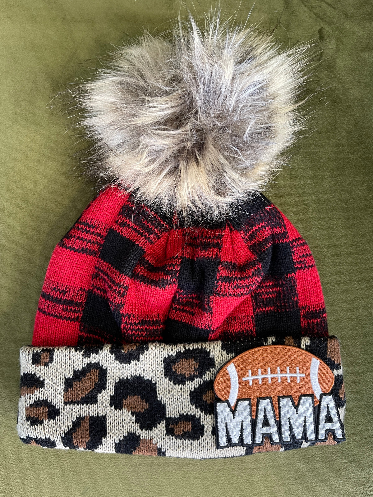 Football Mama Stocking Hat