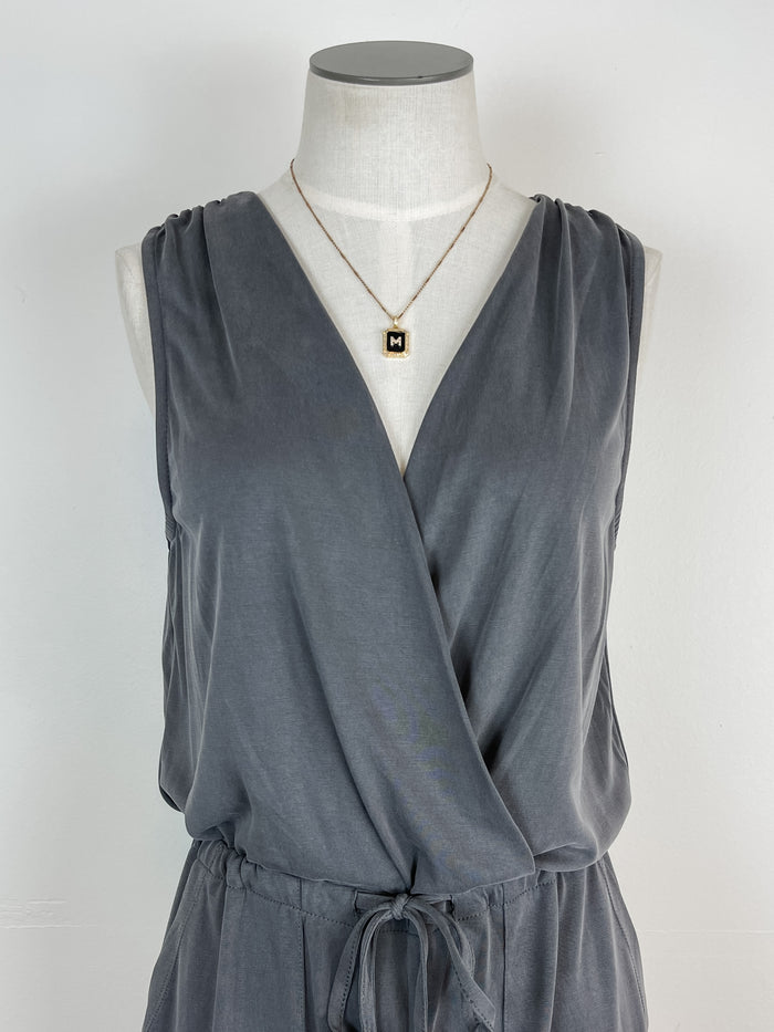 Mystree Surplice Jumpsuit in Grey