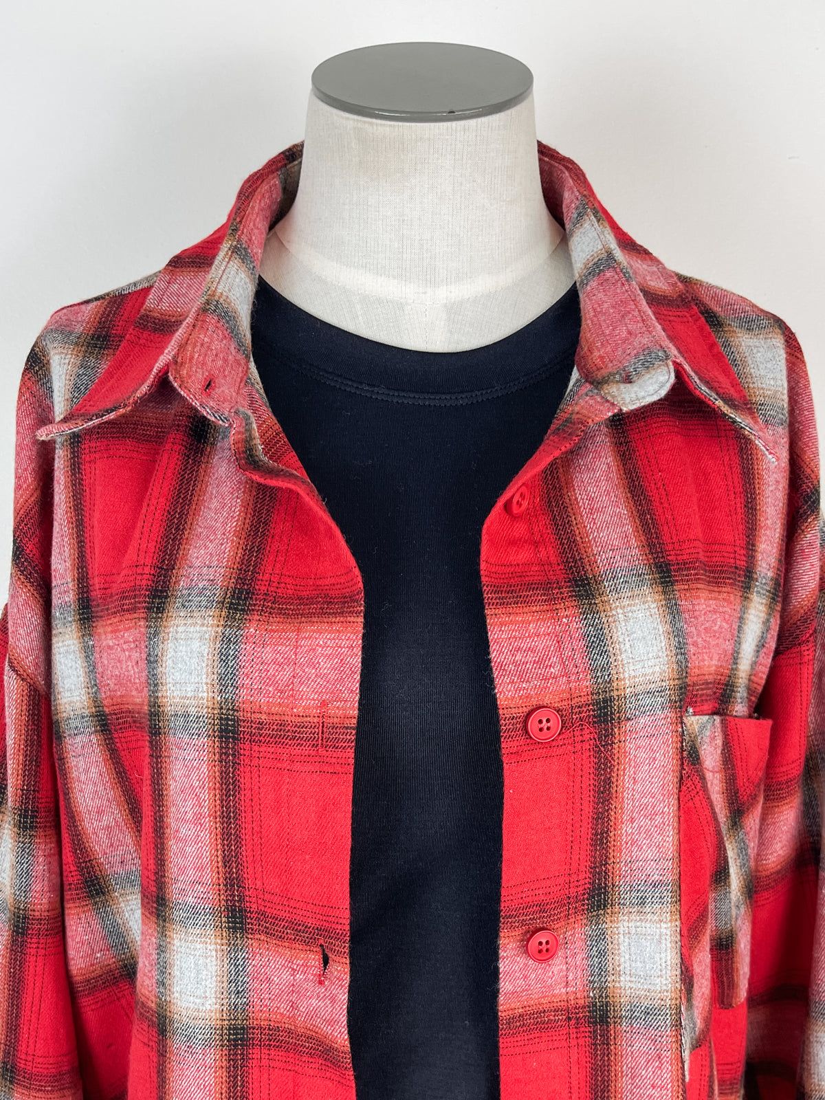 Huskers Oversized Plaid in Red