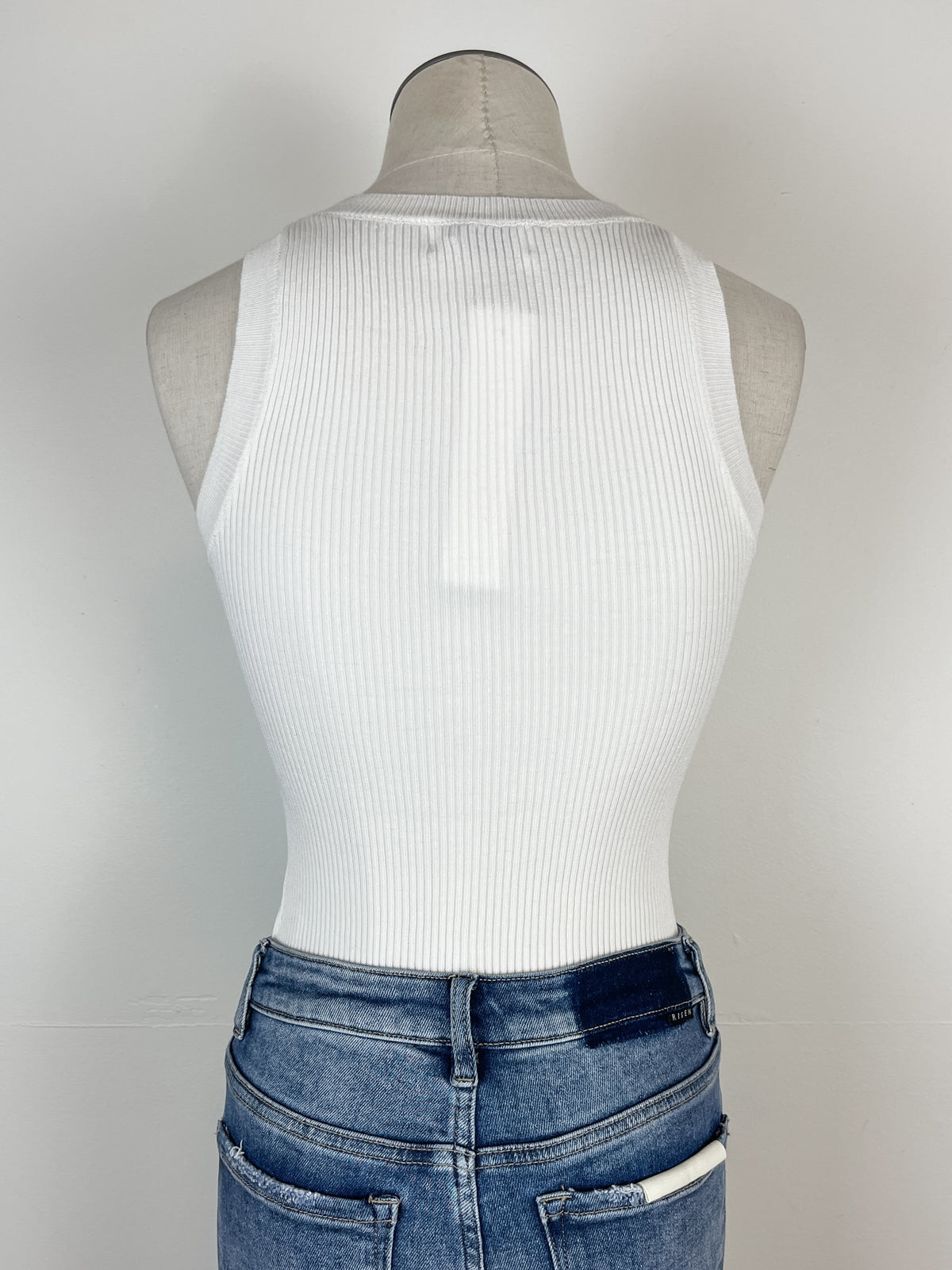 Bonnie Sweater Knit Tank in White