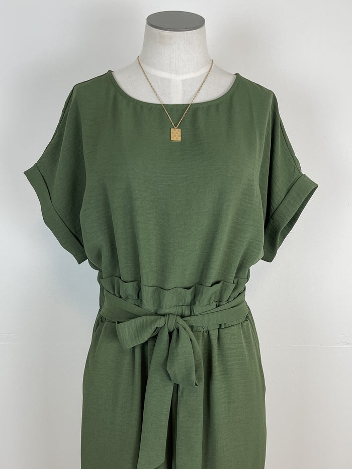 Dolman Sleeve Jumpsuit in Olive