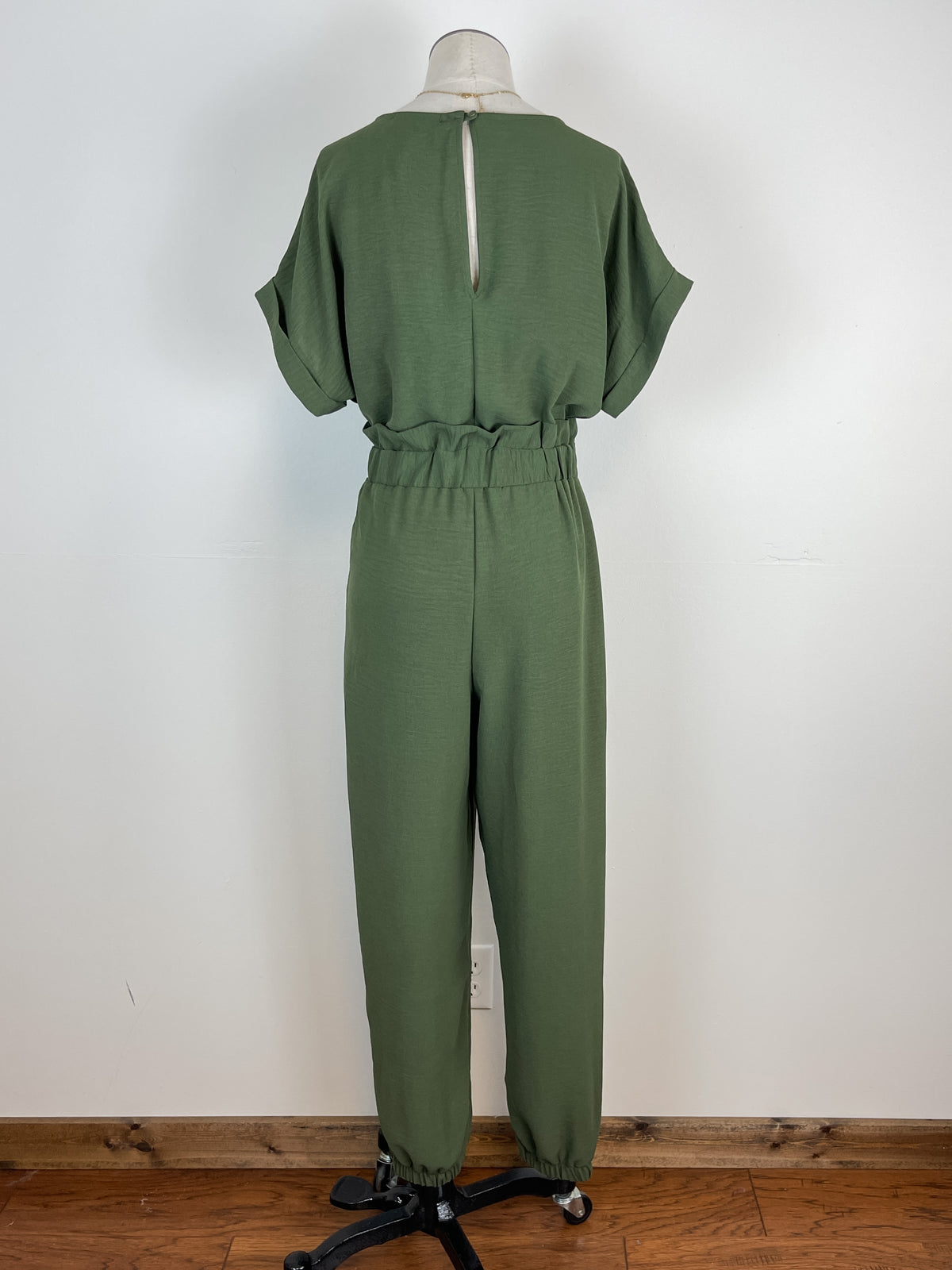 Dolman Sleeve Jumpsuit in Olive