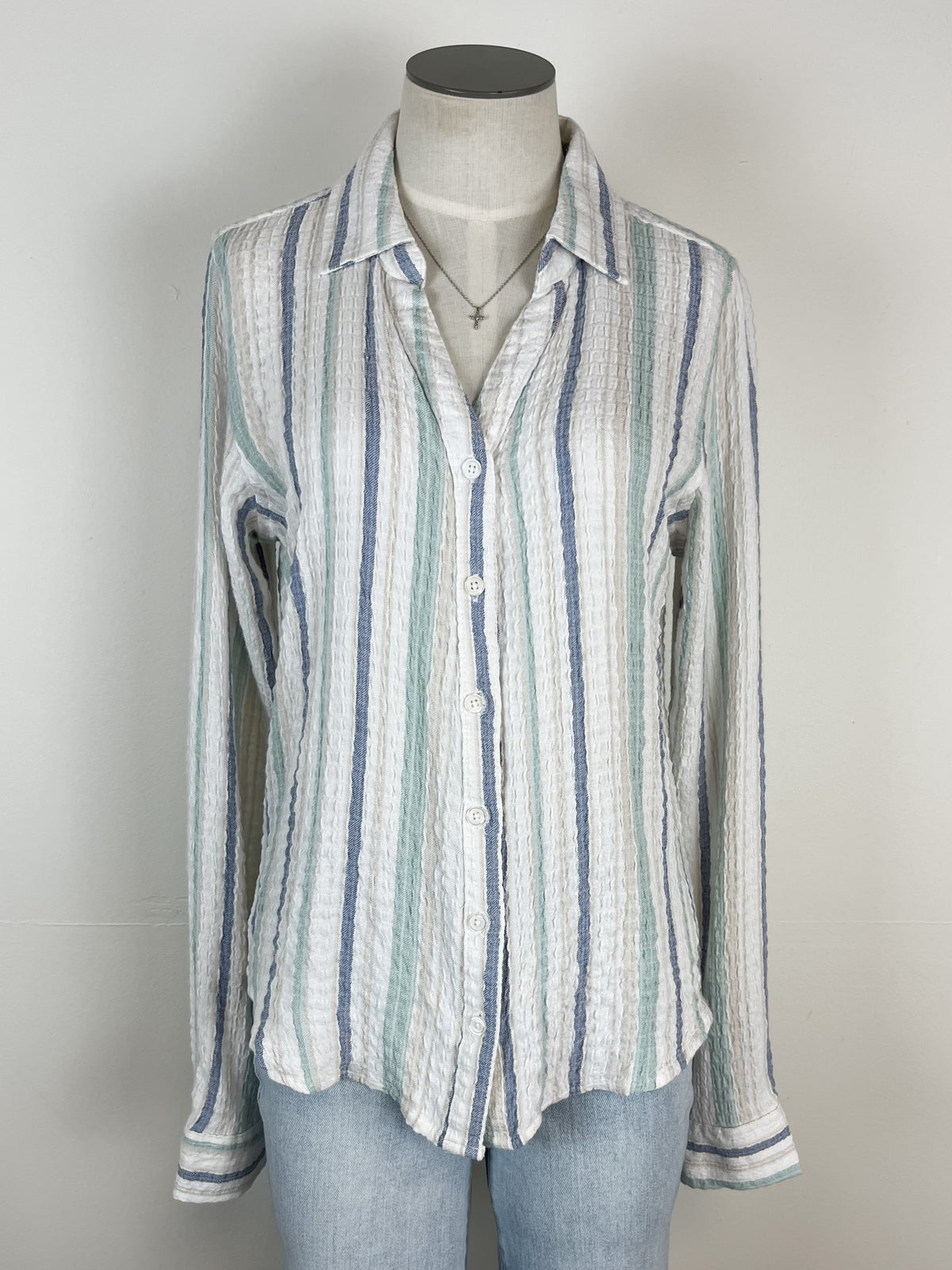 Thread & Supply Cheyenne Shirt in Blue Haze Stripe