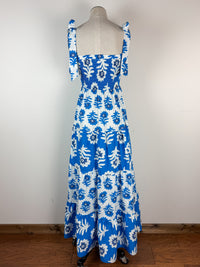 Carter Printed Maxi Dress in Blue/Ivory