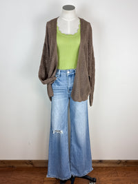 Bella Scalloped Tank in Avocado