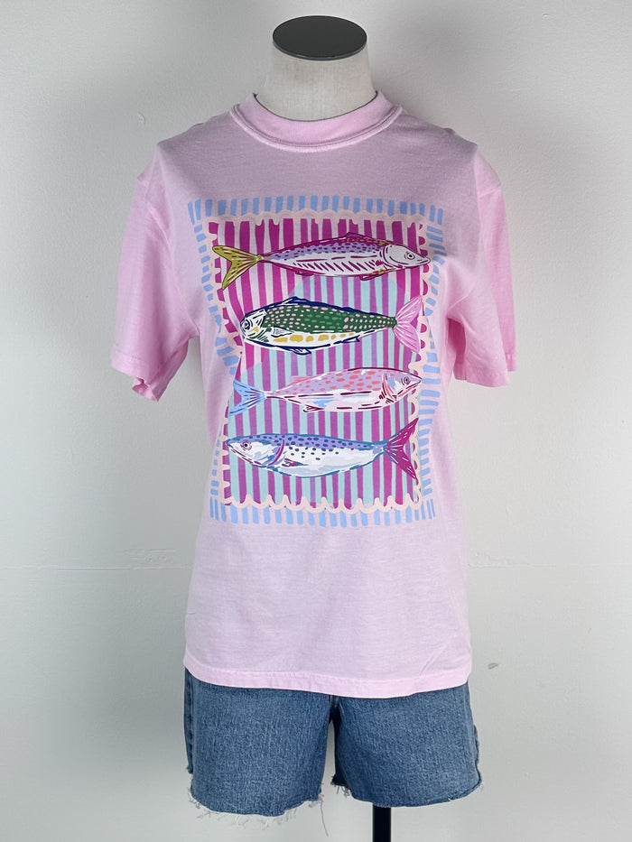 Fish Tee in Pink