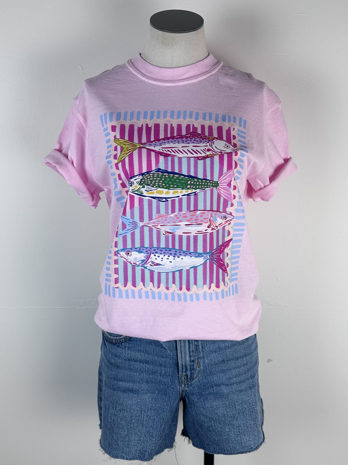 Fish Tee in Pink